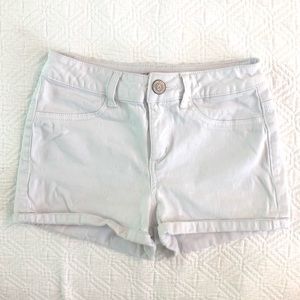 White Mid-Rise Shorts